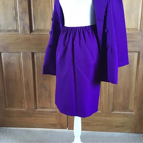 Royal purple Jennifer James two piece suit size 6 Womens - Picture 4 of 4